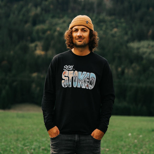 Organic "Stay Stoked" Long Sleeve Tee - Stoked&Woke Clothing
