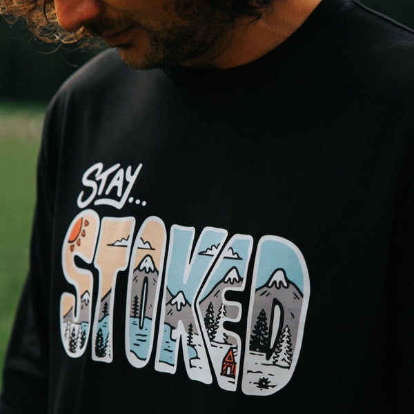 Organic "Stay Stoked" Long Sleeve Tee - Stoked&Woke Clothing