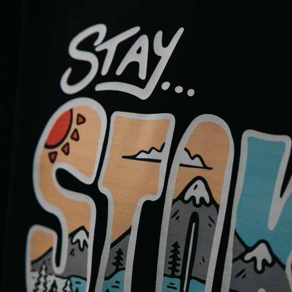 Organic "Stay Stoked" Long Sleeve Tee - Stoked&Woke Clothing