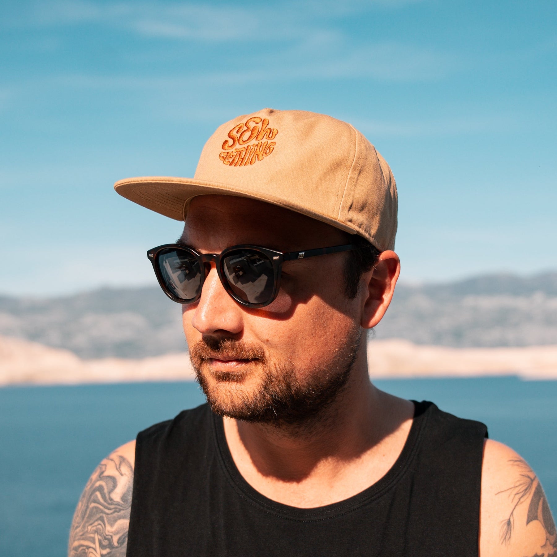 Organic "S&W" Cap (Beige) - Stoked&Woke Clothing