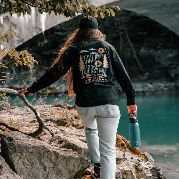 Organic "Worry Less" Long Sleeve Tee - Stoked&Woke Clothing