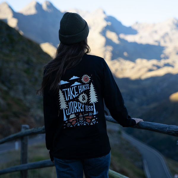 Organic "Worry Less" Long Sleeve Tee - Stoked&Woke Clothing