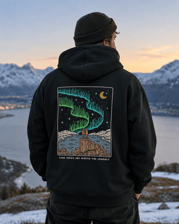 Organic "Worth the journey" Hoodie - Stoked&Woke Clothing
