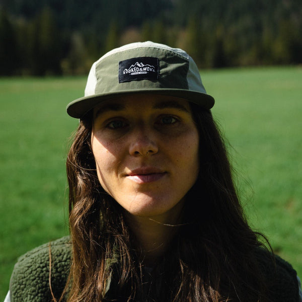 Recycled "Active" five - panel Cap in Army/Eucalyptus - Stoked&Woke Clothing