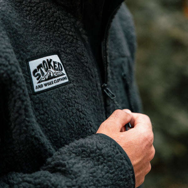 Recycled "Explorer" Sherpa Fleece Jacket - Stoked&Woke Clothing