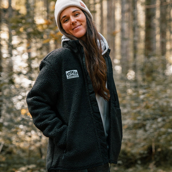 Recycled "Explorer" Sherpa Fleece Jacket - Stoked&Woke Clothing
