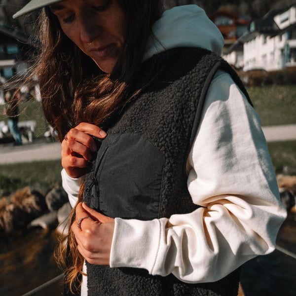 Recycled "Explorer" Sherpa Fleece Vest - Stoked&Woke Clothing
