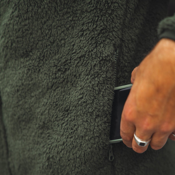 Recycled Fluffy Fleece - Forest Green - Stoked&Woke Clothing