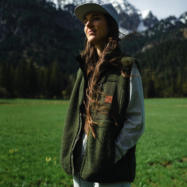 Recycled "Seeker" Sherpa Fleece Vest - Stoked&Woke Clothing