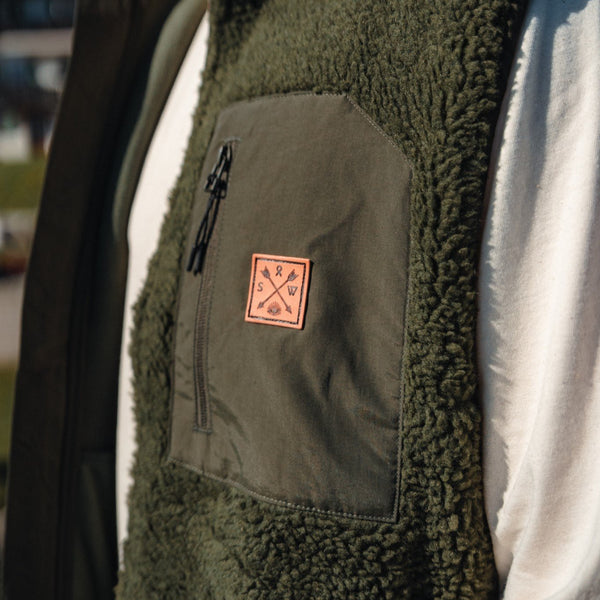 Recycled "Seeker" Sherpa Fleece Vest - Stoked&Woke Clothing