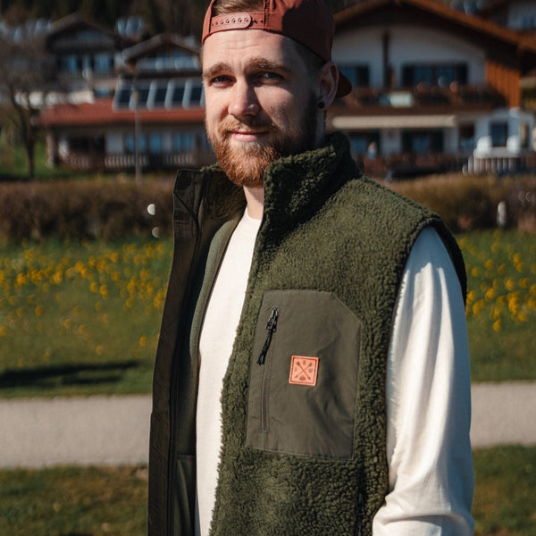 Recycled "Seeker" Sherpa Fleece Vest - Stoked&Woke Clothing