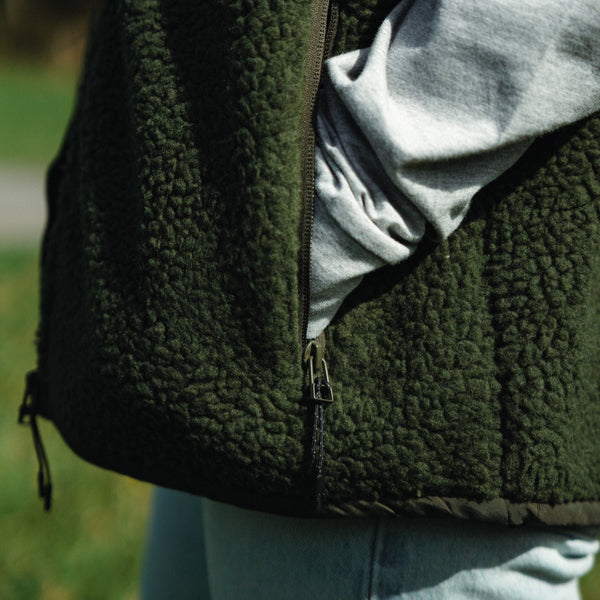 Recycled "Seeker" Sherpa Fleece Vest - Stoked&Woke Clothing