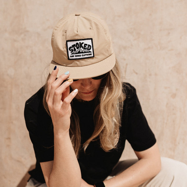 Recycled "Tan" Hikers Cap - Stoked&Woke Clothing
