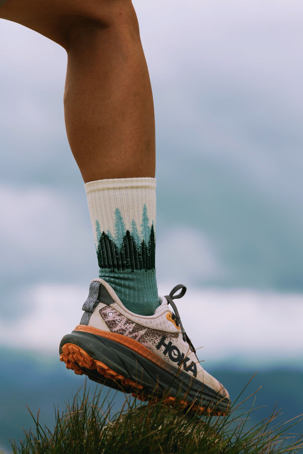 Organic "Forest Stride" Socks - Green