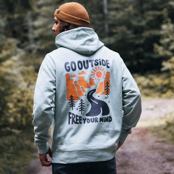 Sage Green "Free Your Mind" Hoodie - Stoked&Woke Clothing