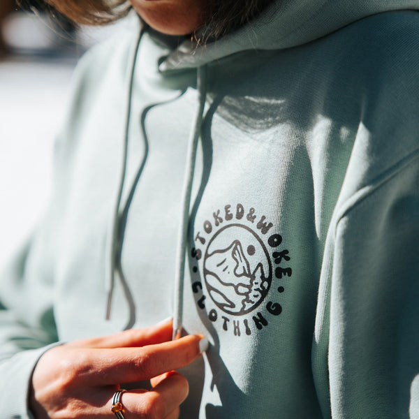 Sage Green "Lost and not Bothered" Hoodie - Stoked&Woke Clothing