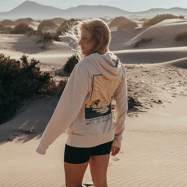 Sand "Lost in Paradise" Hoodie - Stoked&Woke Clothing
