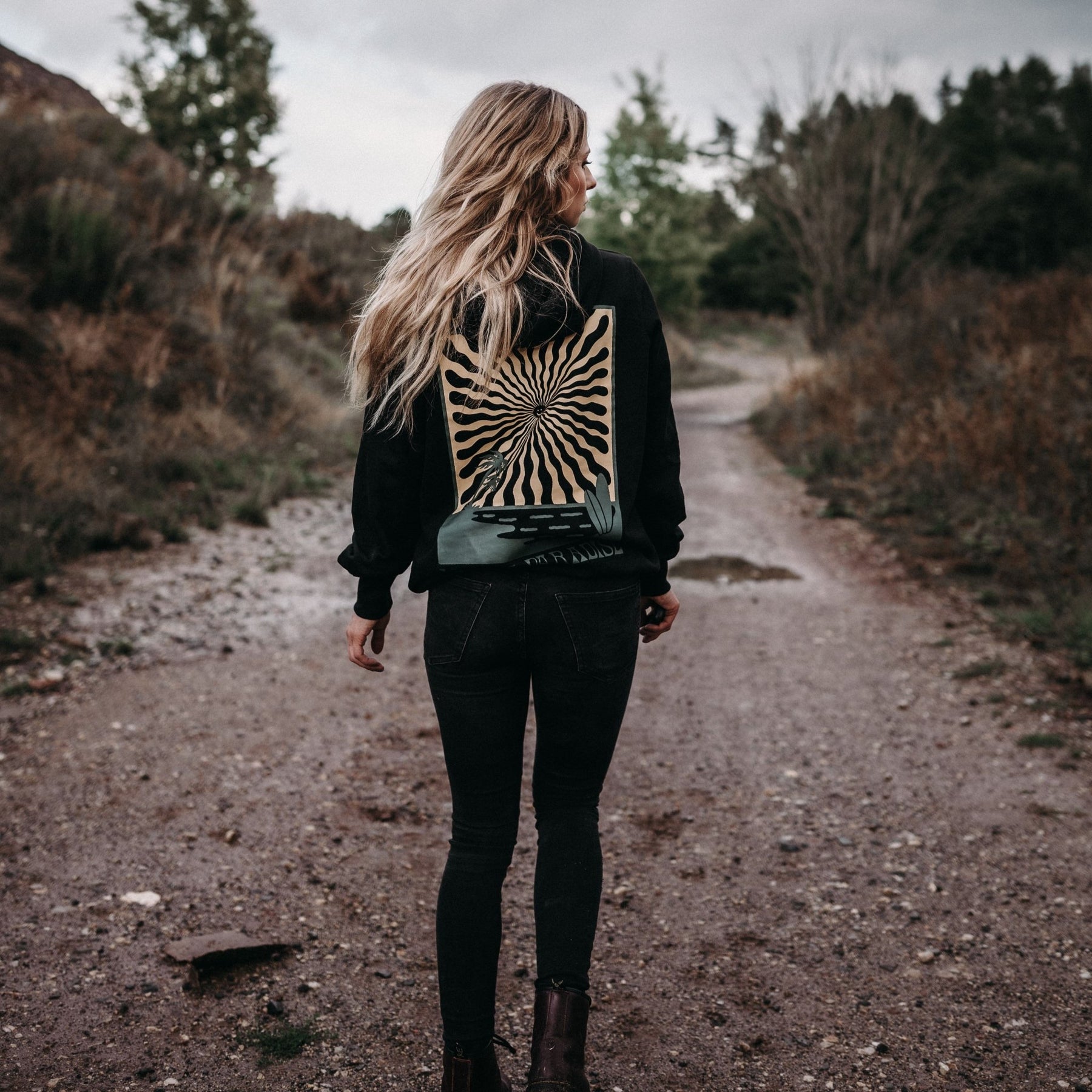 Black "Lost in Paradise" Hoodie - Stoked&Woke Clothing