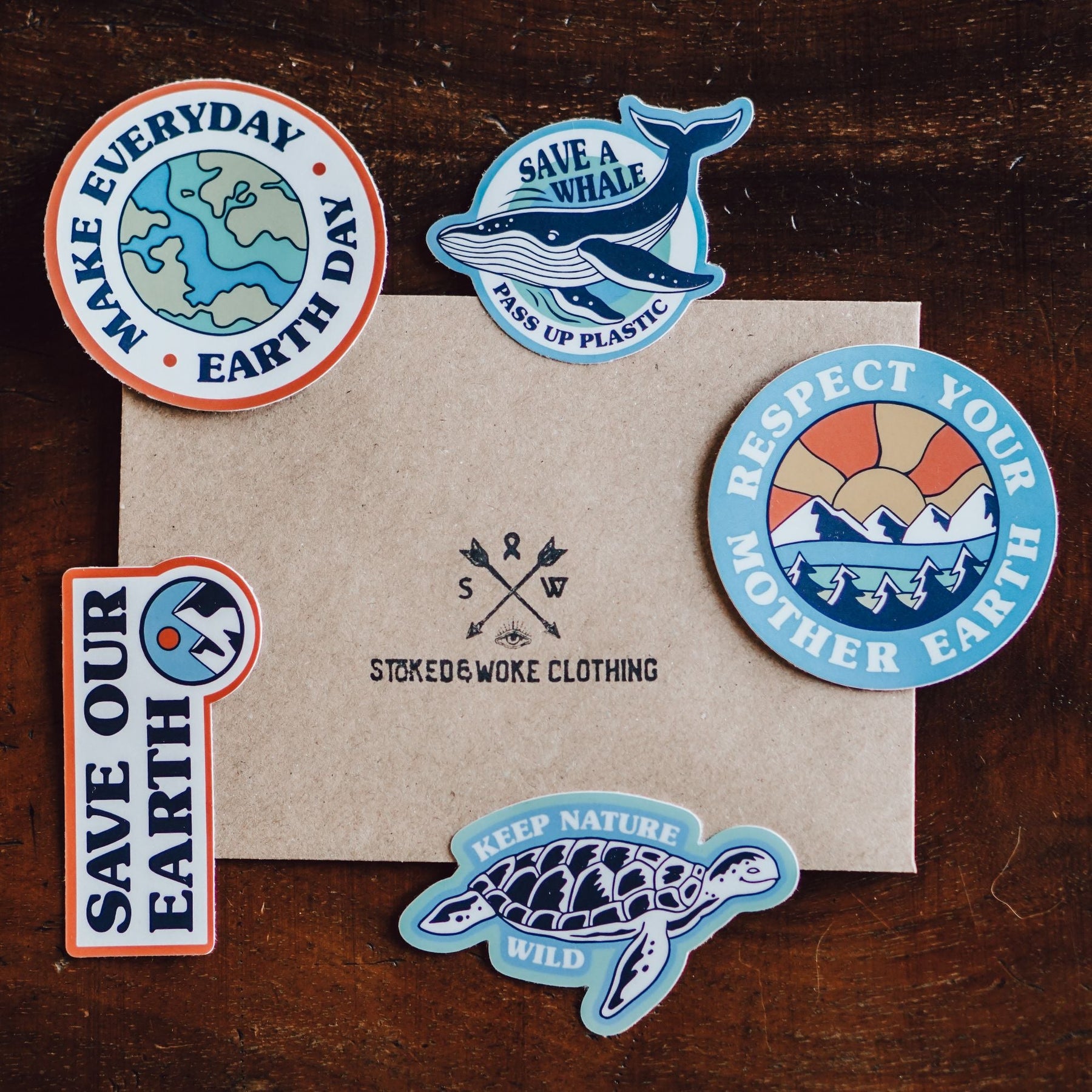 Eco- warrior Sticker Pack - Stoked&Woke Clothing