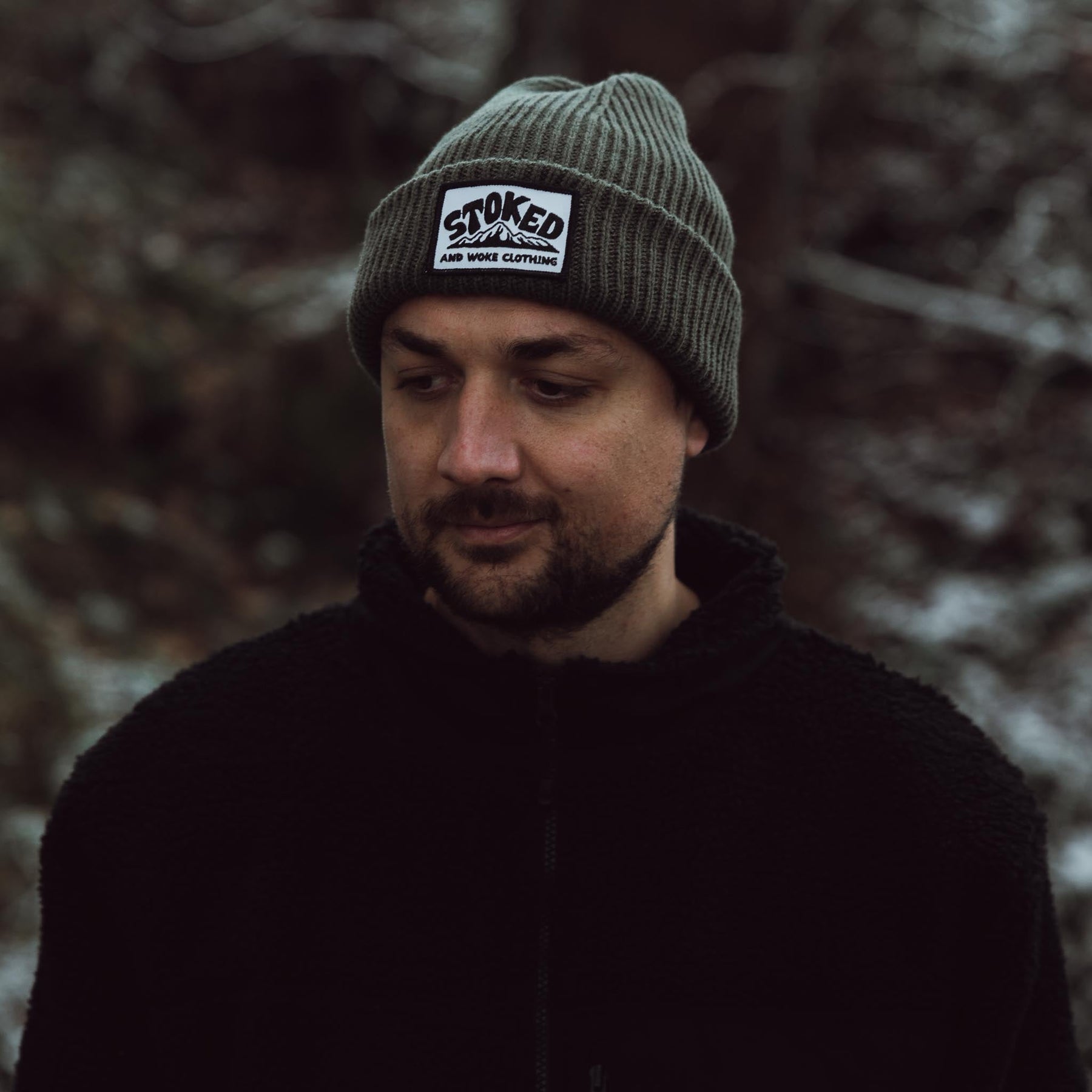 Elements Beanie "Olive Green" - Stoked&Woke Clothing