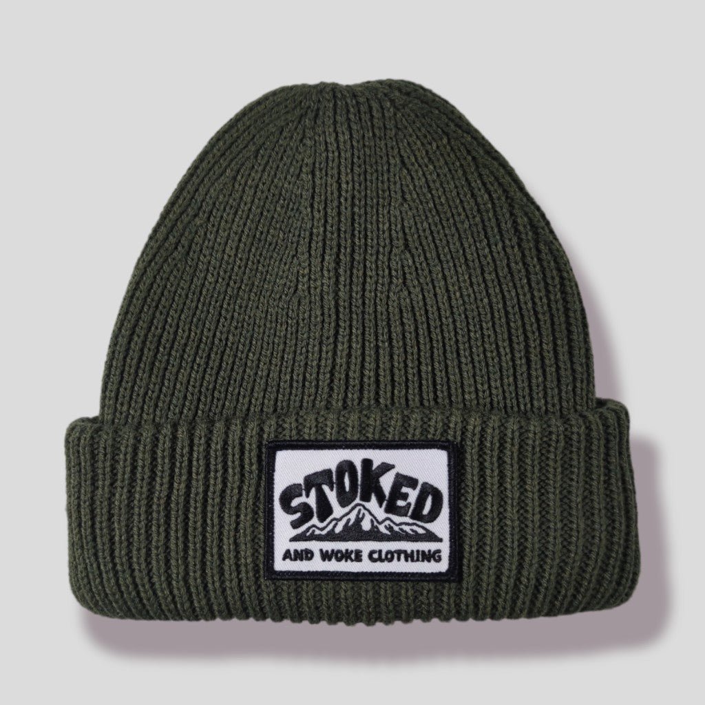 Elements Beanie "Olive Green" - Stoked&Woke Clothing