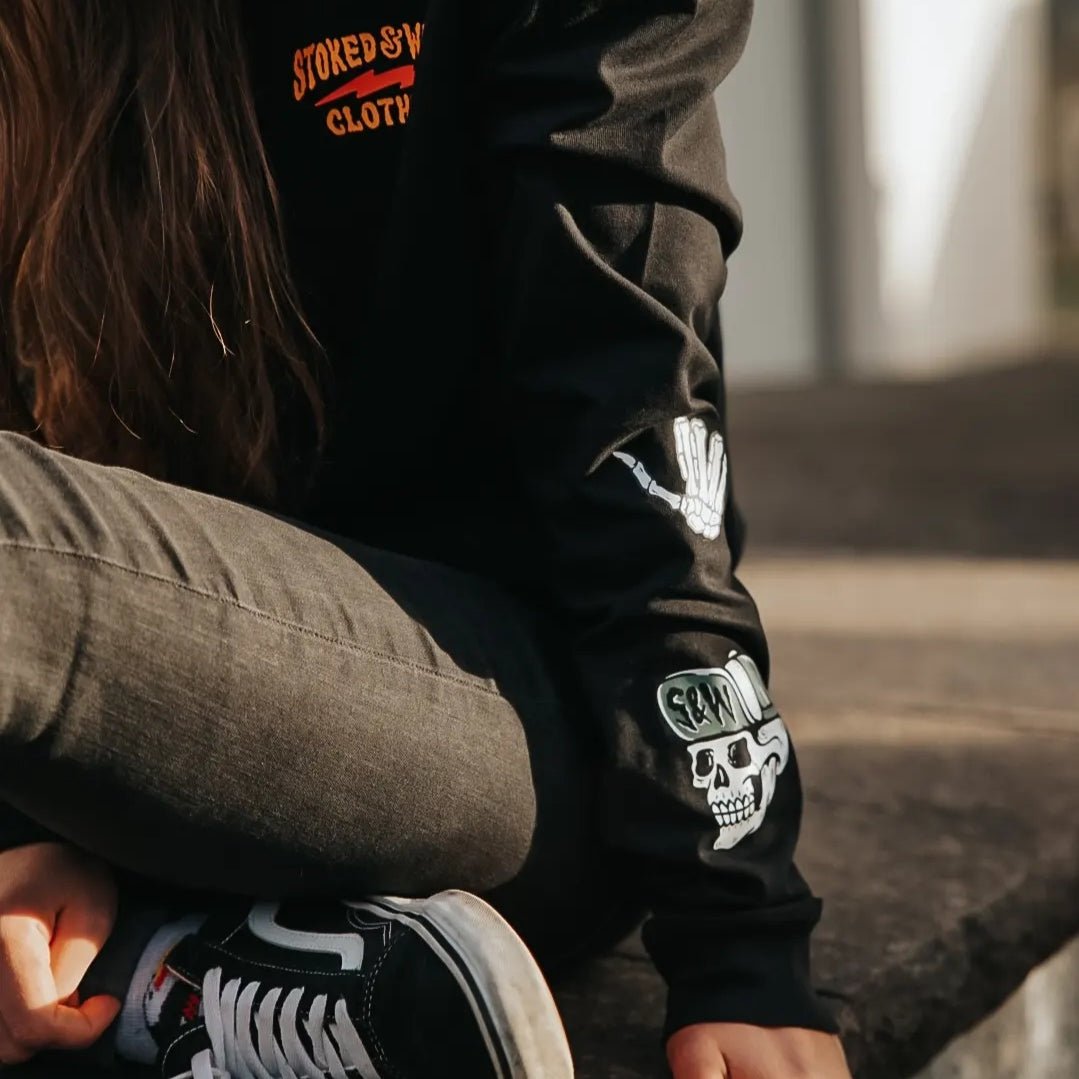 Limited Edition "Shred Till You're Dead" Long Sleeve Tee - Stoked&Woke Clothing