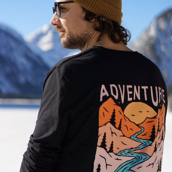 Organic "Adventure" Long Sleeve Tee - Stoked&Woke Clothing