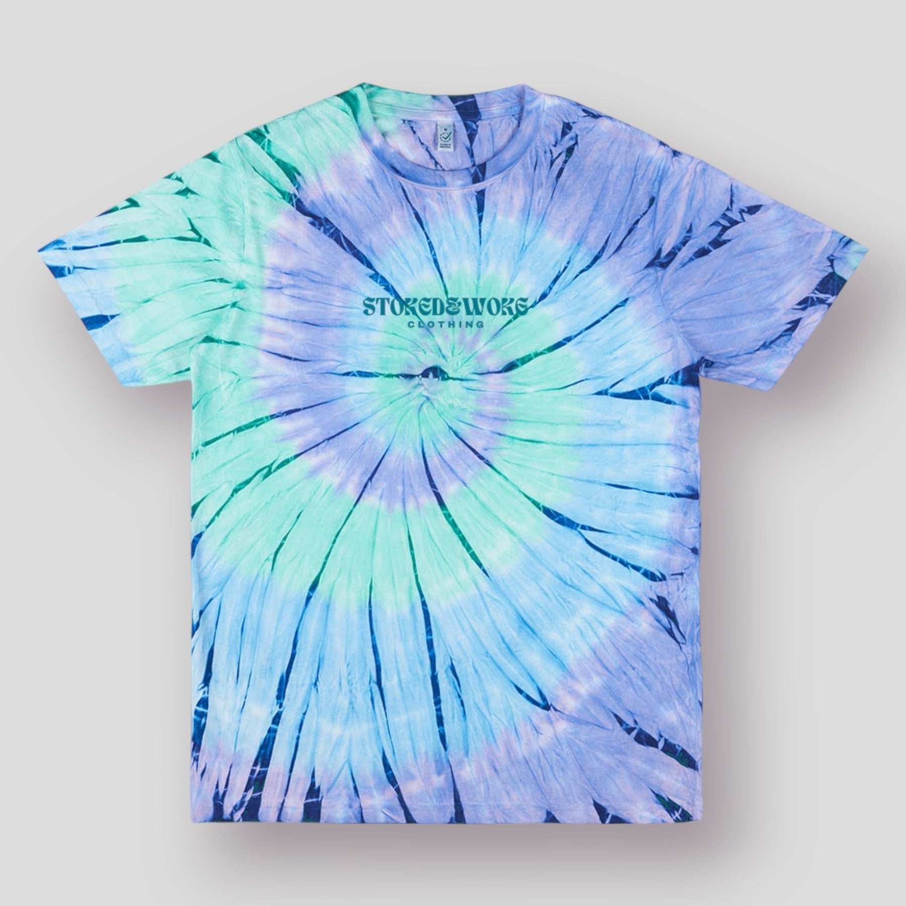 Organic "Aqua Swirl" Tee - Stoked&Woke Clothing