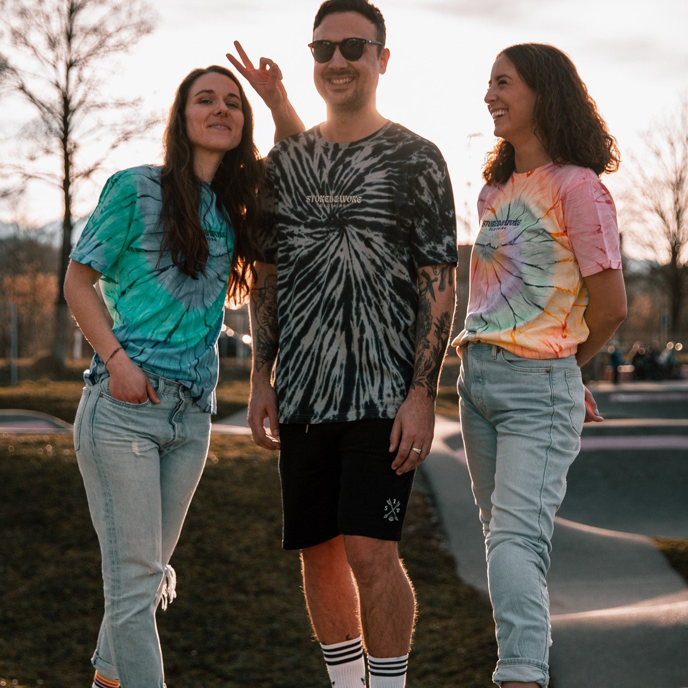 Organic "Aqua Swirl" Tee - Stoked&Woke Clothing