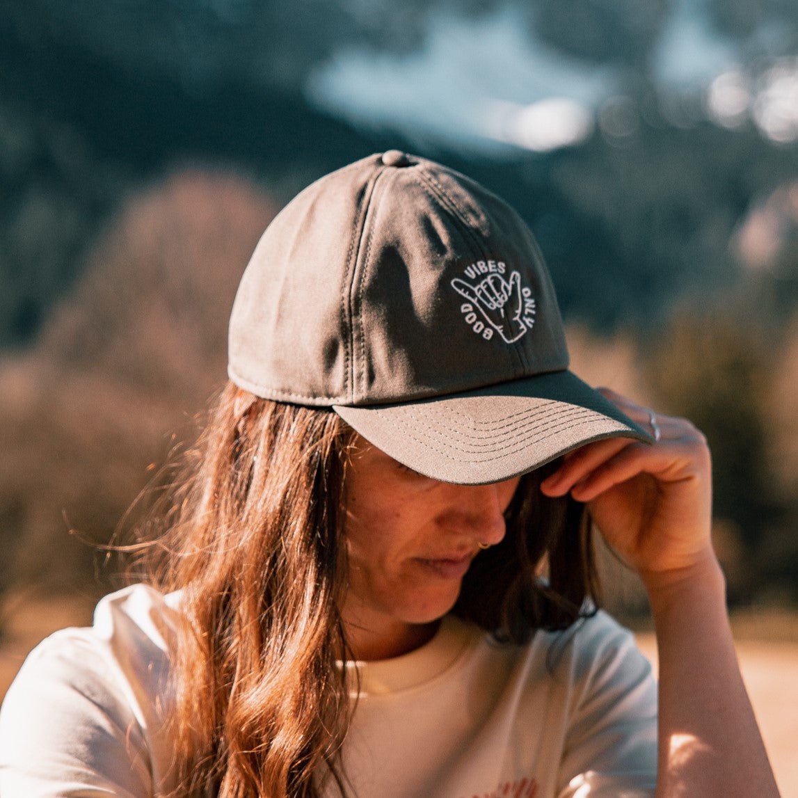 Organic "Good Vibes" Baseball Cap - Stoked&Woke Clothing