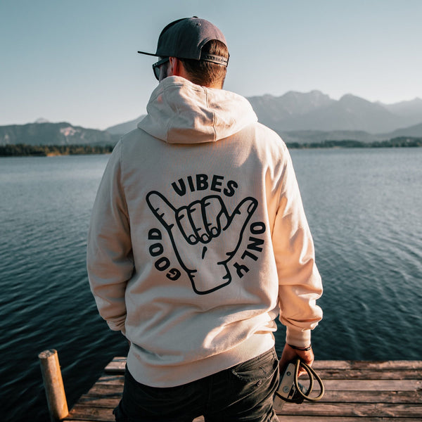 Organic "Good Vibes" Hoodie - Stoked&Woke Clothing