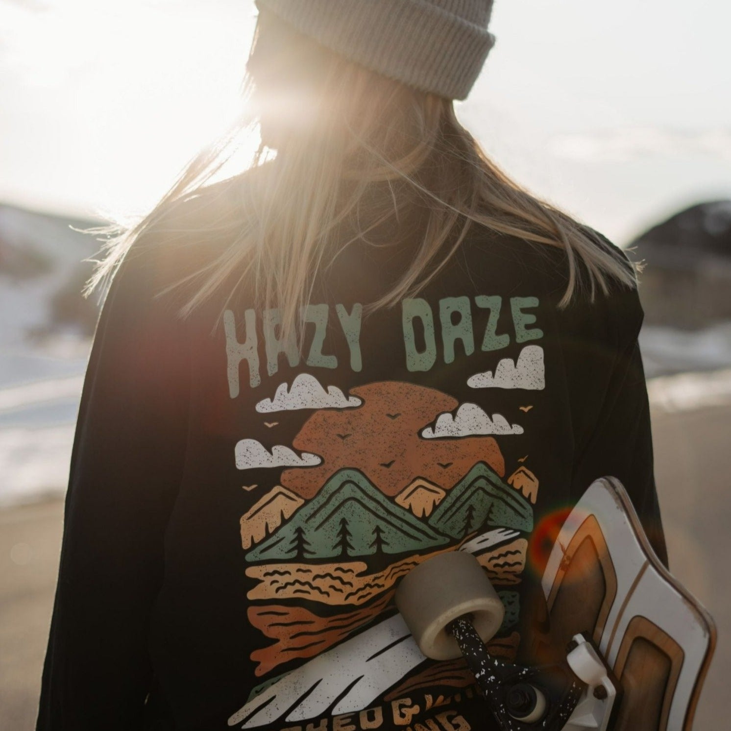 Organic "Hazy Daze" Long Sleeve Tee - Stoked&Woke Clothing