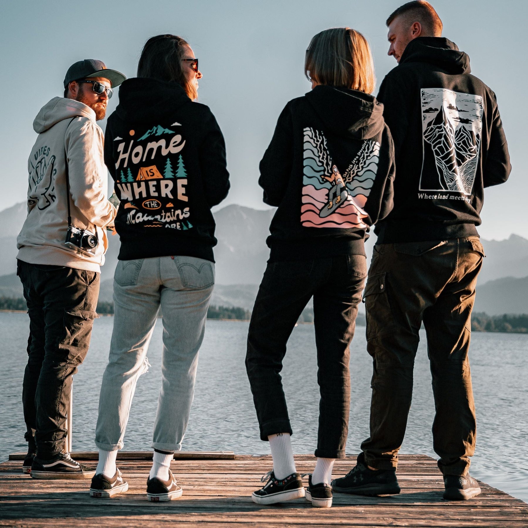 Organic "Home is..." Hoodie - Stoked&Woke Clothing