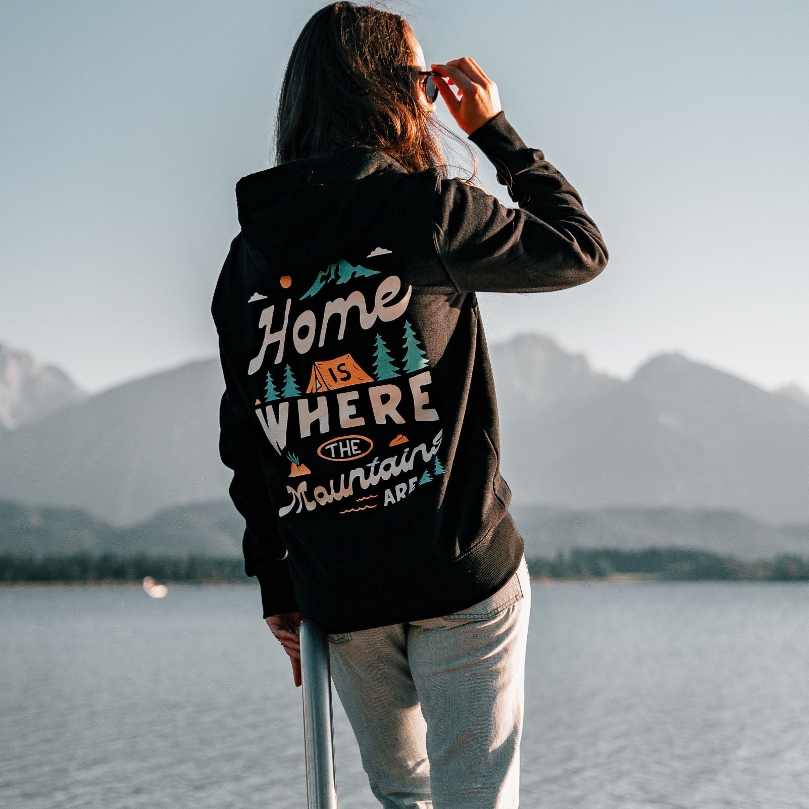 Organic "Home is..." Hoodie - Stoked&Woke Clothing