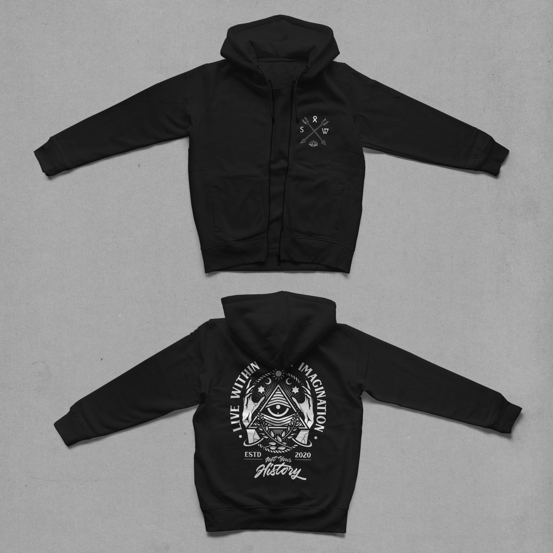 Organic "Imagination" Zip-up Hoodie - Stoked&Woke Clothing