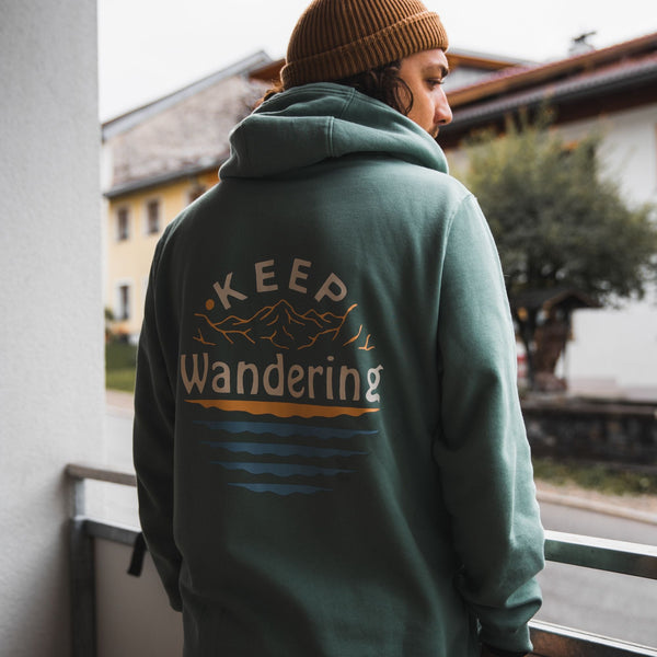Organic "Keep Wandering" Hoodie - Stoked&Woke Clothing