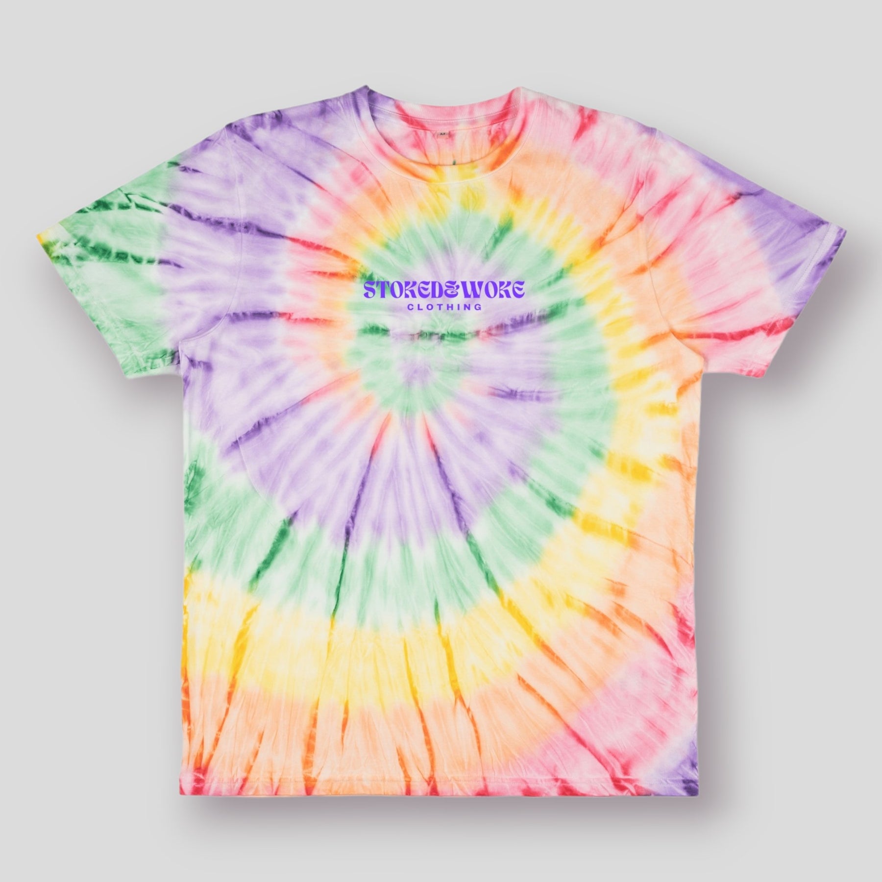 Organic "Rainbow Ripple" Tee - Stoked&Woke Clothing