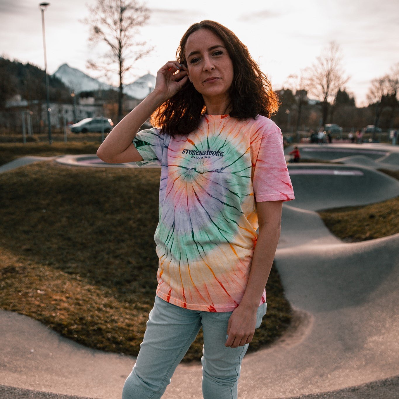 Organic "Rainbow Ripple" Tee - Stoked&Woke Clothing