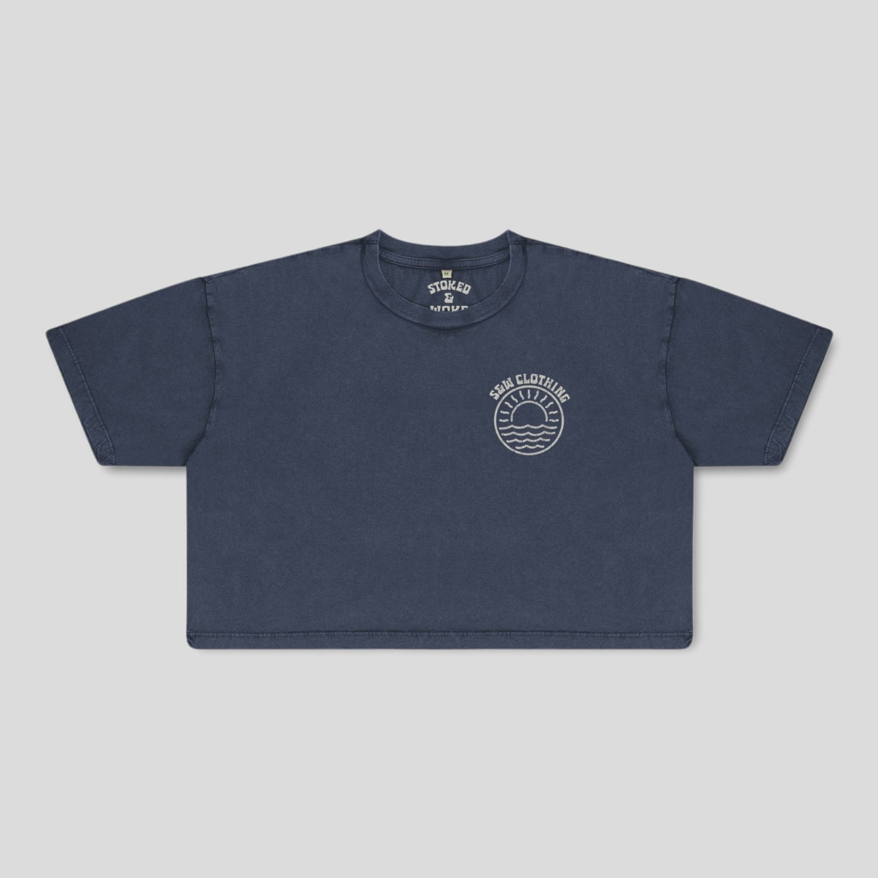Organic "Seaside" Croptop - Stoked&Woke Clothing