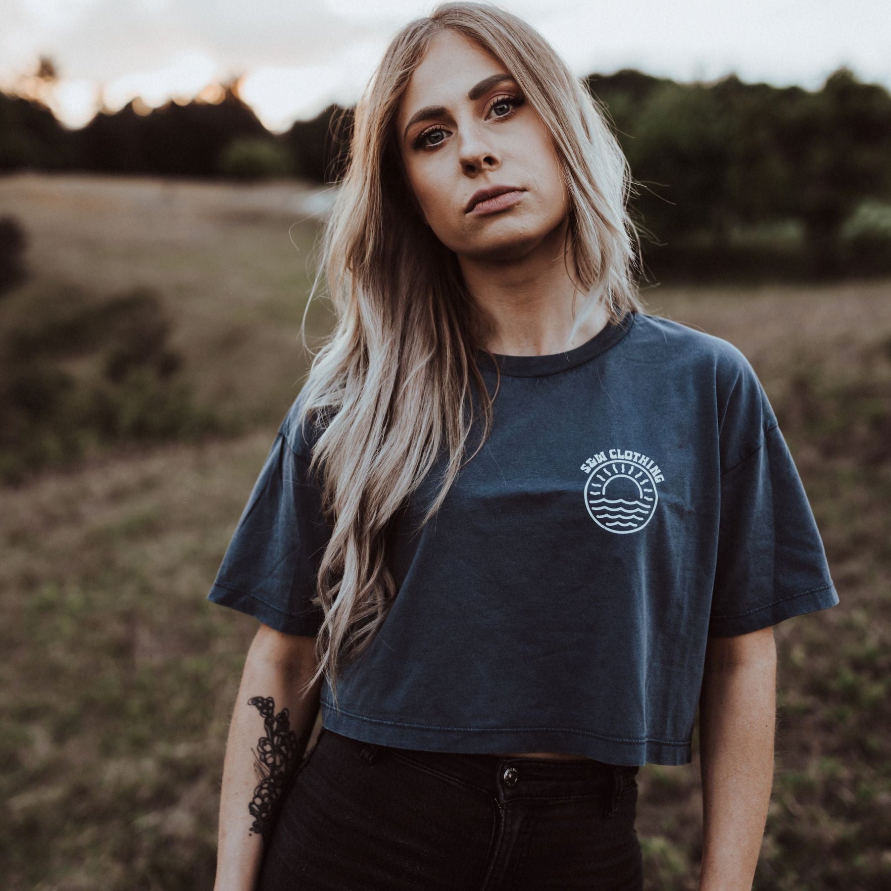 Organic "Seaside" Croptop - Stoked&Woke Clothing