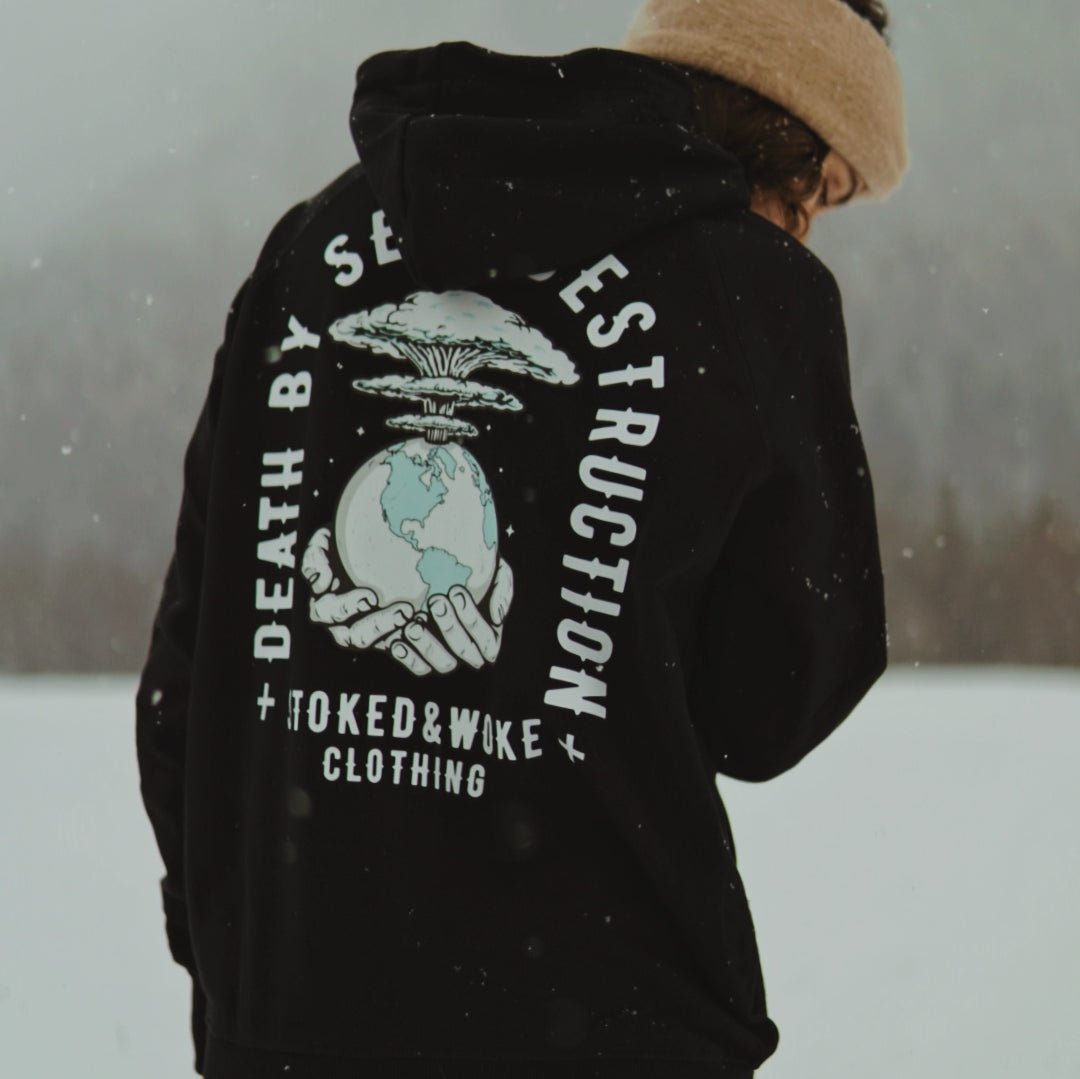 Organic "Self Destruct" Hoodie - Stoked&Woke Clothing
