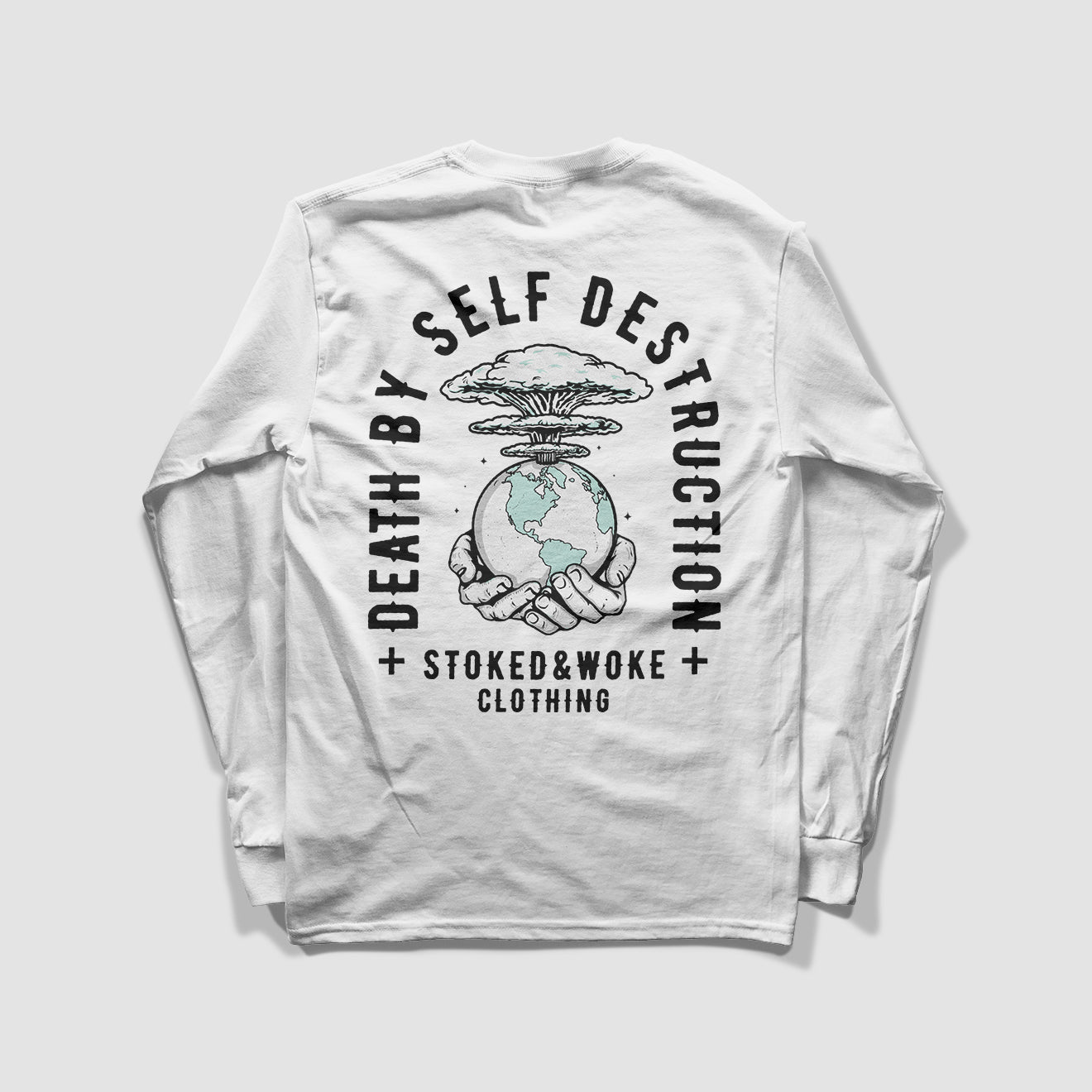 Organic "Self Destruct" Long Sleeve Tee - Stoked&Woke Clothing