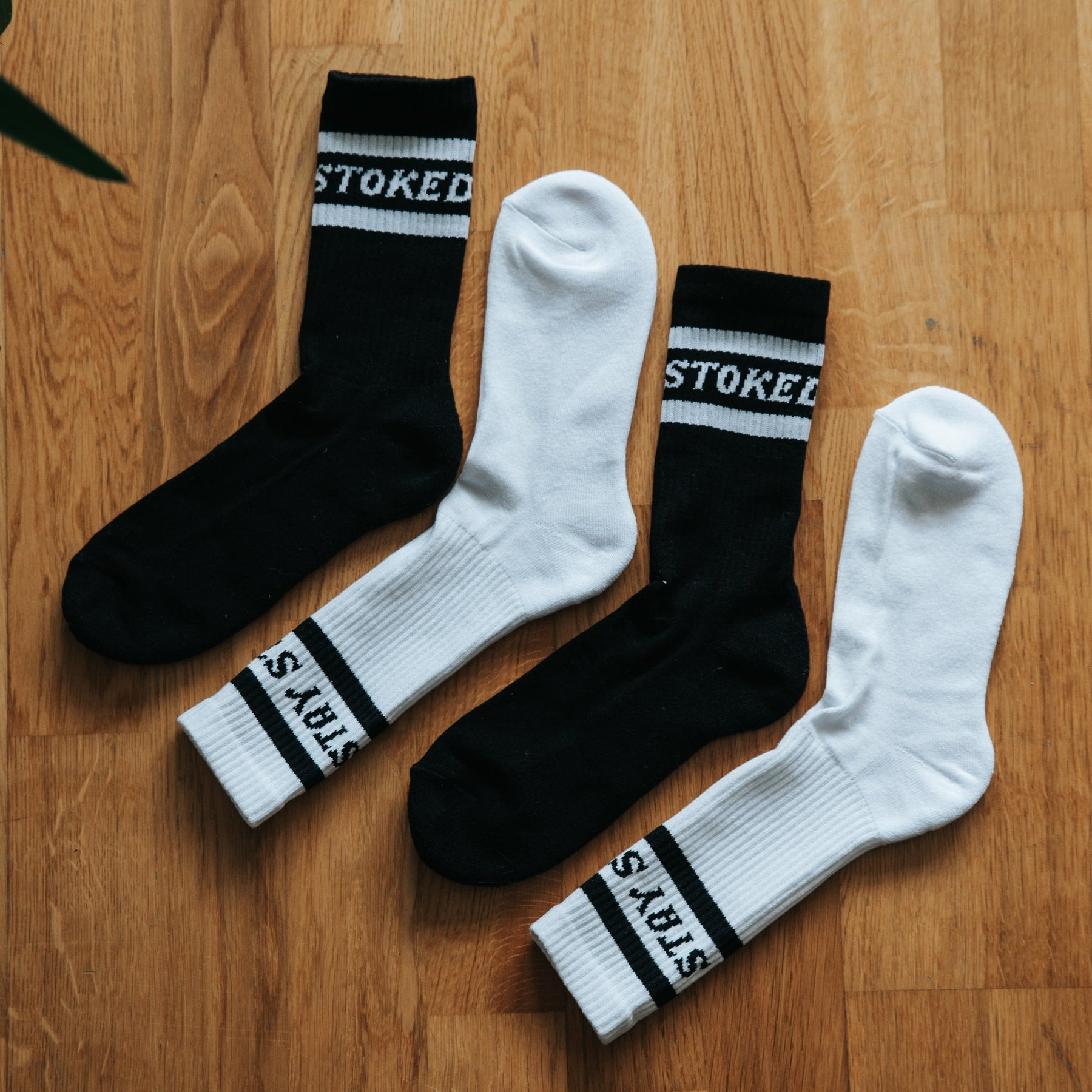 Organic "Stay Stoked" Socks - Stoked&Woke Clothing