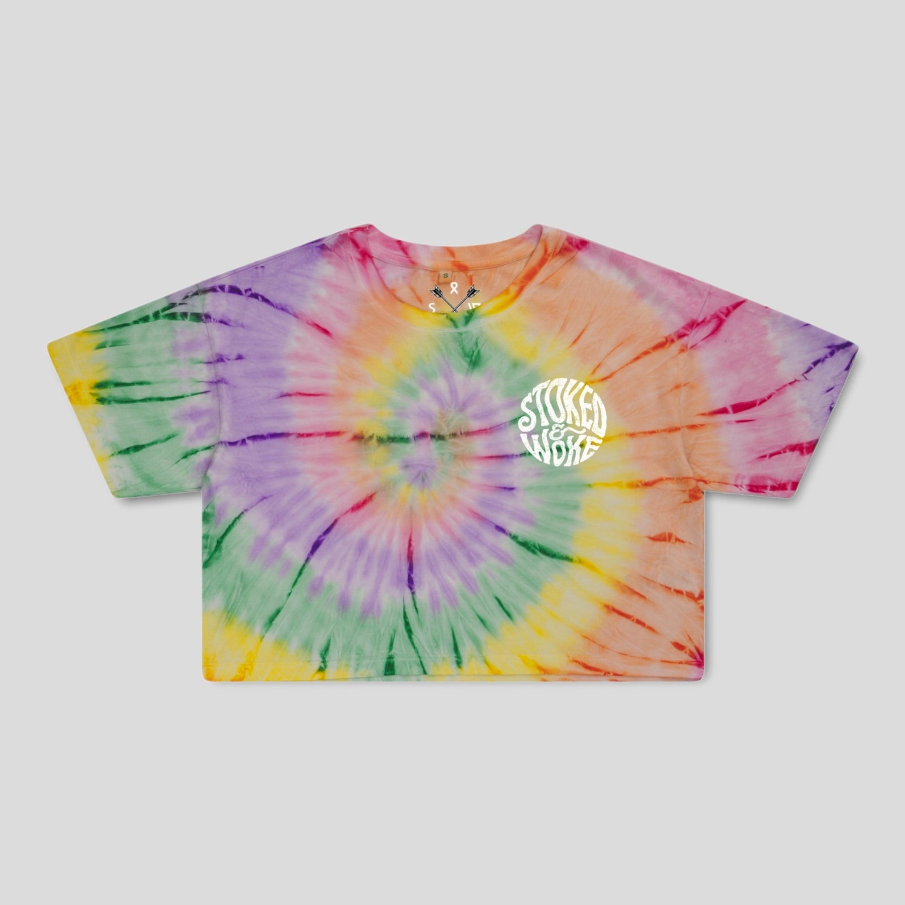 Organic "Tie Dye" Croptop - Stoked&Woke Clothing
