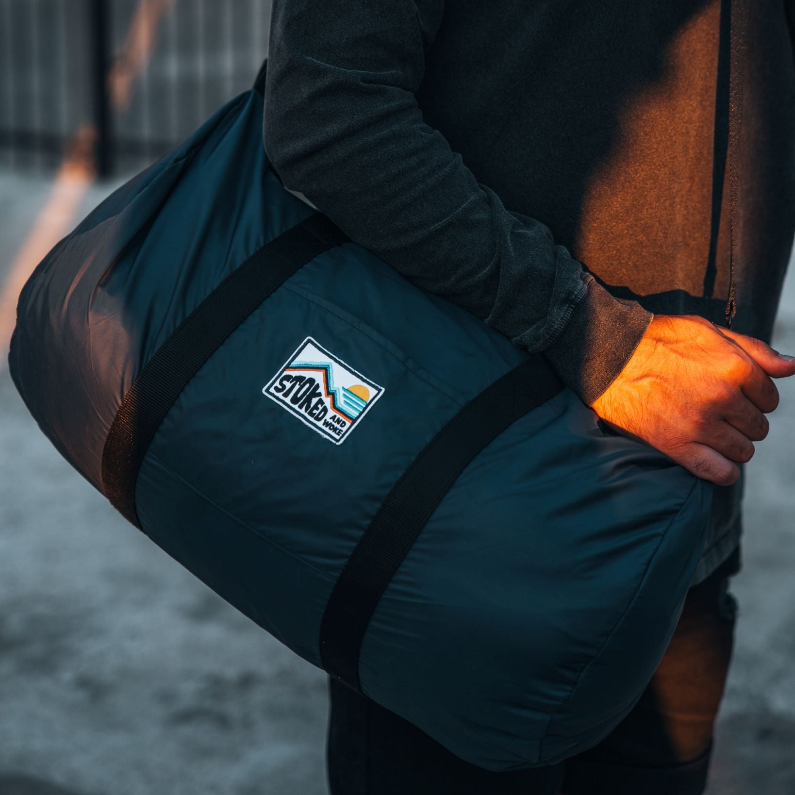 Recycled Navy Duffle Bag - Stoked&Woke Clothing