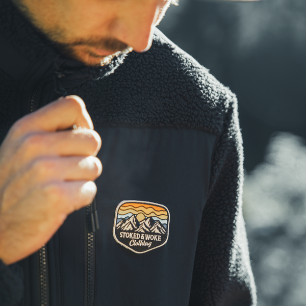 Recycled "Rainbow" Sherpa Fleece Jacket