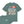A sage green t-shirt shown from both the back and front. The back features a large graphic print of mountains, a sunset, and the words 'KEEP MOVING' in a stylized font.