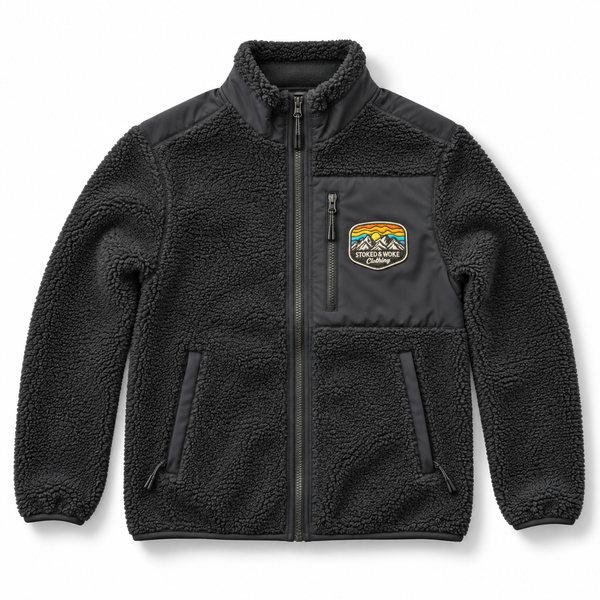 Recycled "Rainbow" Sherpa Fleece Jacket
