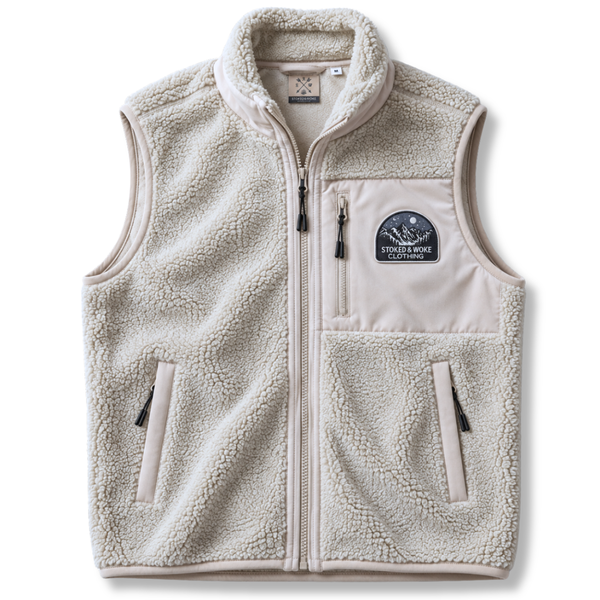 Recycled "Starry Night" Sherpa Fleece Vest