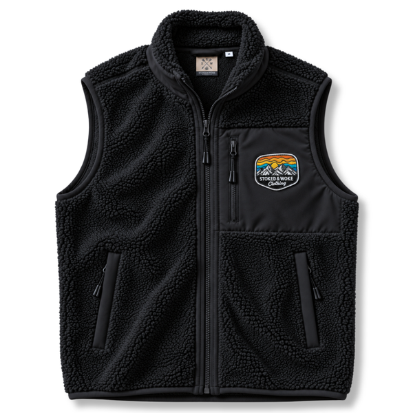 Recycled "Rainbow" Sherpa Fleece Vest